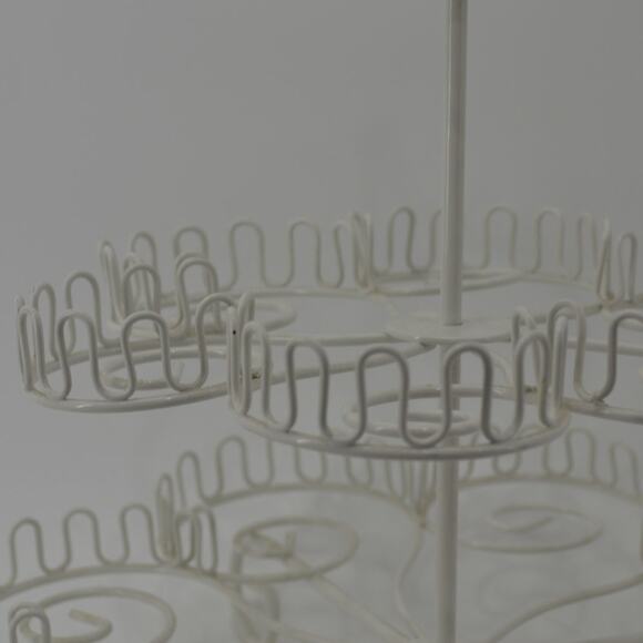 Cupcake Stand White Metal 3 Tier Holds 18 Wedding Party Pastry - Picture 10 of 13